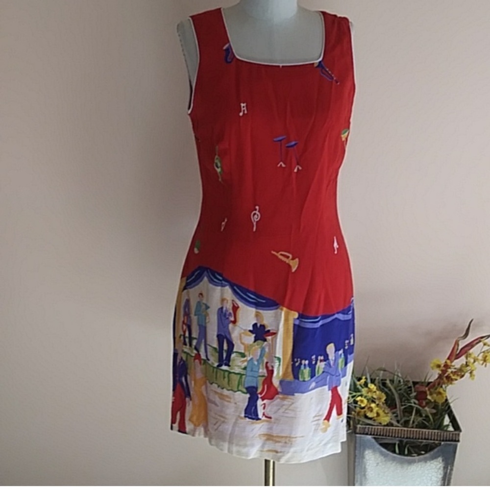 CDC Red and Blue Artistic Dress